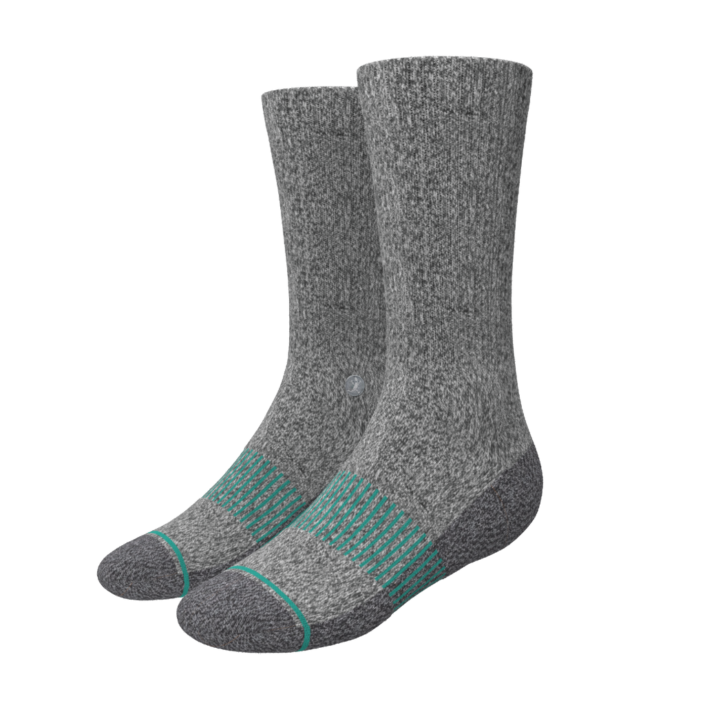The Intramural Champ | Gray Stay Weird Heel Hammock™ Crew Socks - Shinesty