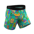 The Island Time | Pineapple Scene Ball Hammock® Pouch Underwear With Fly - Shinesty