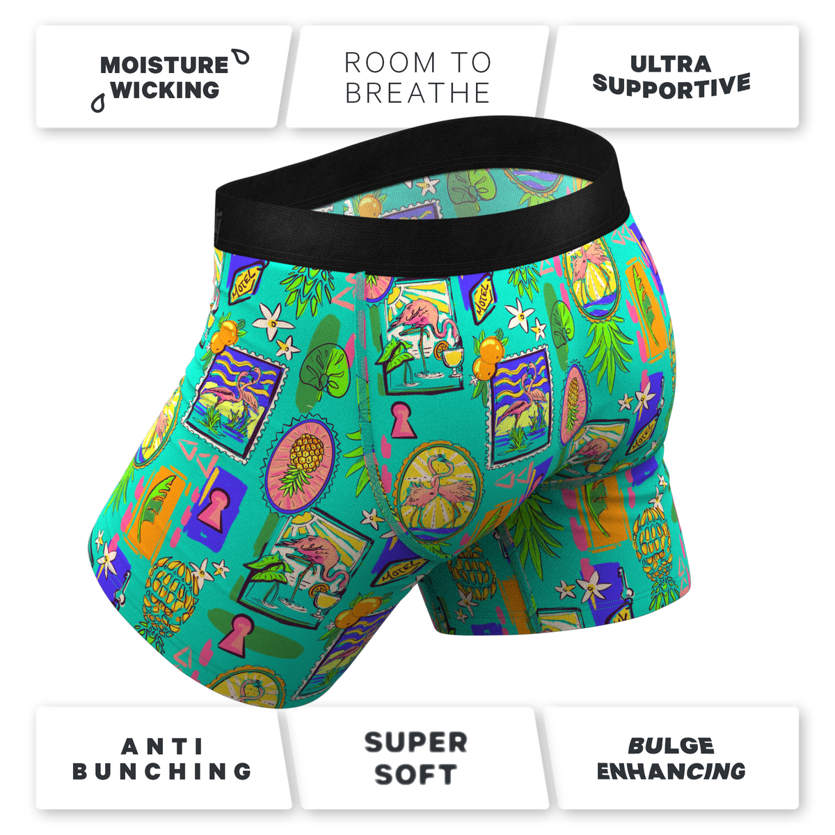 The Island Time | Pineapple Scene Ball Hammock® Pouch Underwear - Shinesty
