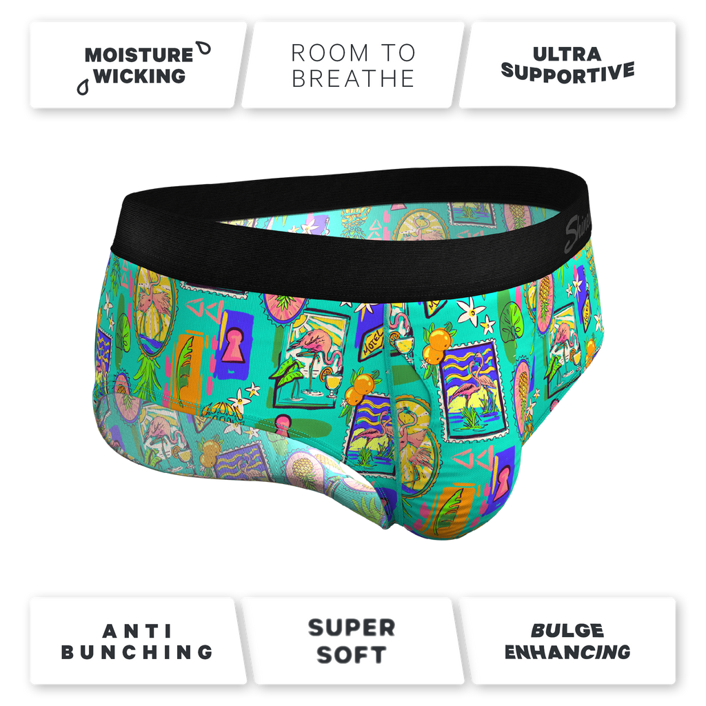 The Island Time | Pineapple Scene Ball Hammock® Pouch Underwear Briefs - Shinesty