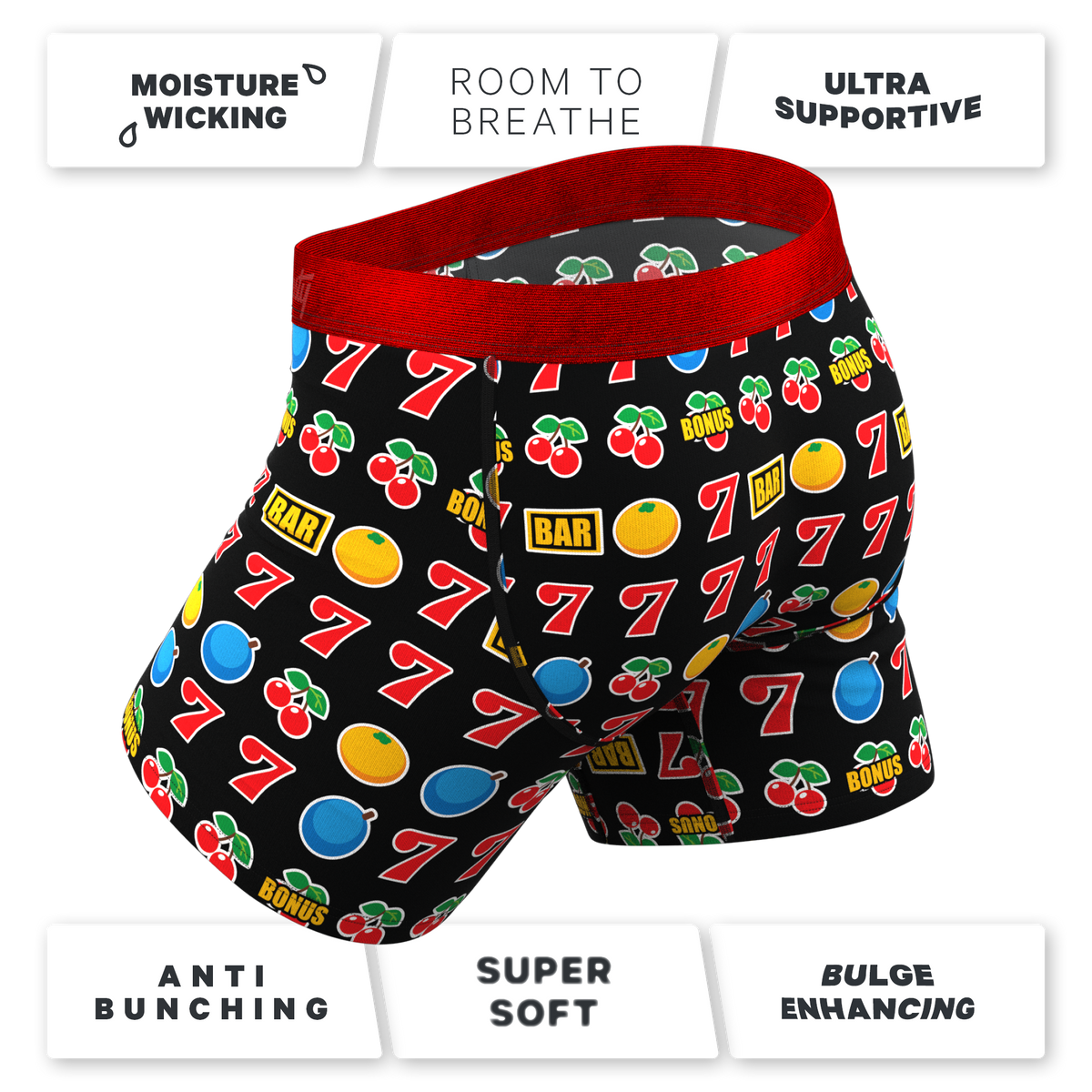The Apex Jackpot | Slot Machine Ball Hammock® Pouch Underwear With Fly - Shinesty