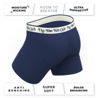 The Jet Set | Hot Tub Club Navy Ball Hammock® Pouch Underwear With Fly - Shinesty
