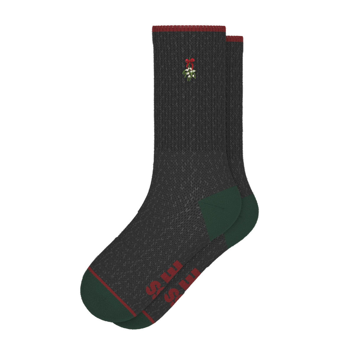 The Kiss Me There | Mistletoe Heel Hammock™ Crew Socks - Shinesty