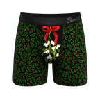 The Kiss Me There | Mistletoe Ball Hammock® Pouch Underwear With Fly - Shinesty
