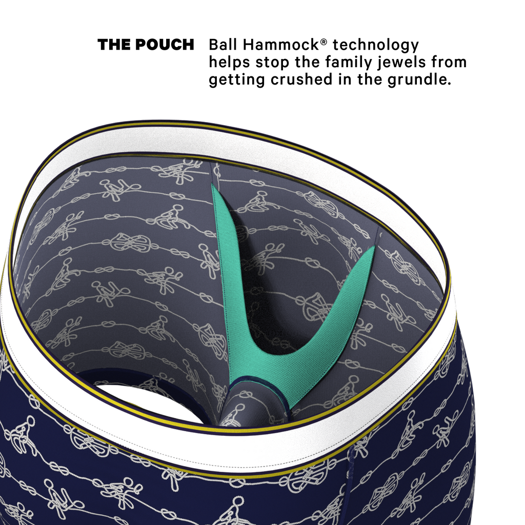 The Knotty Spots | Nautical Knots Ball Hammock® Pouch Underwear - Shinesty