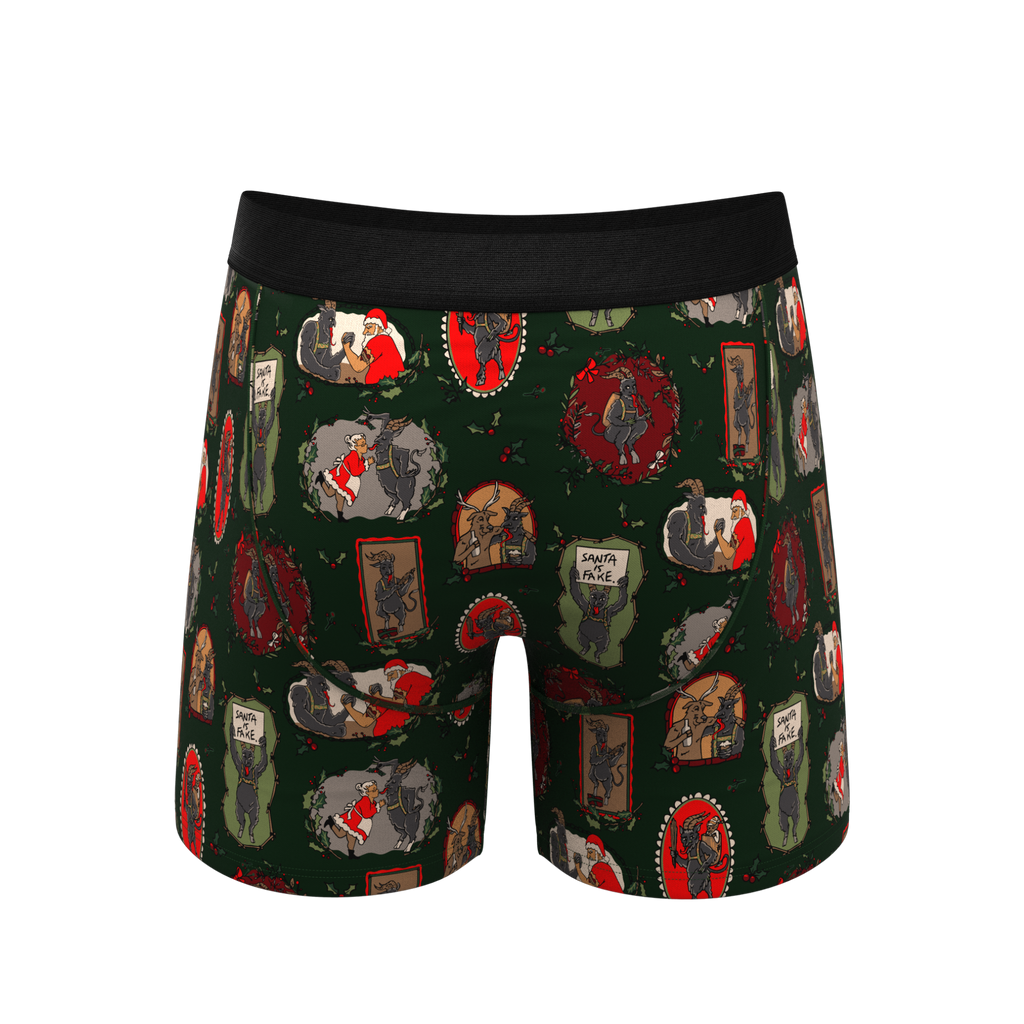 The King Krampus | Krampus Print Ball Hammock® Pouch Underwear With Fly - Shinesty