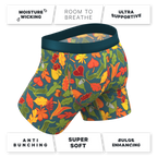 The Leaf Peeps | Naughty Leaves Ball Hammock® Pouch Underwear With Fly - Shinesty