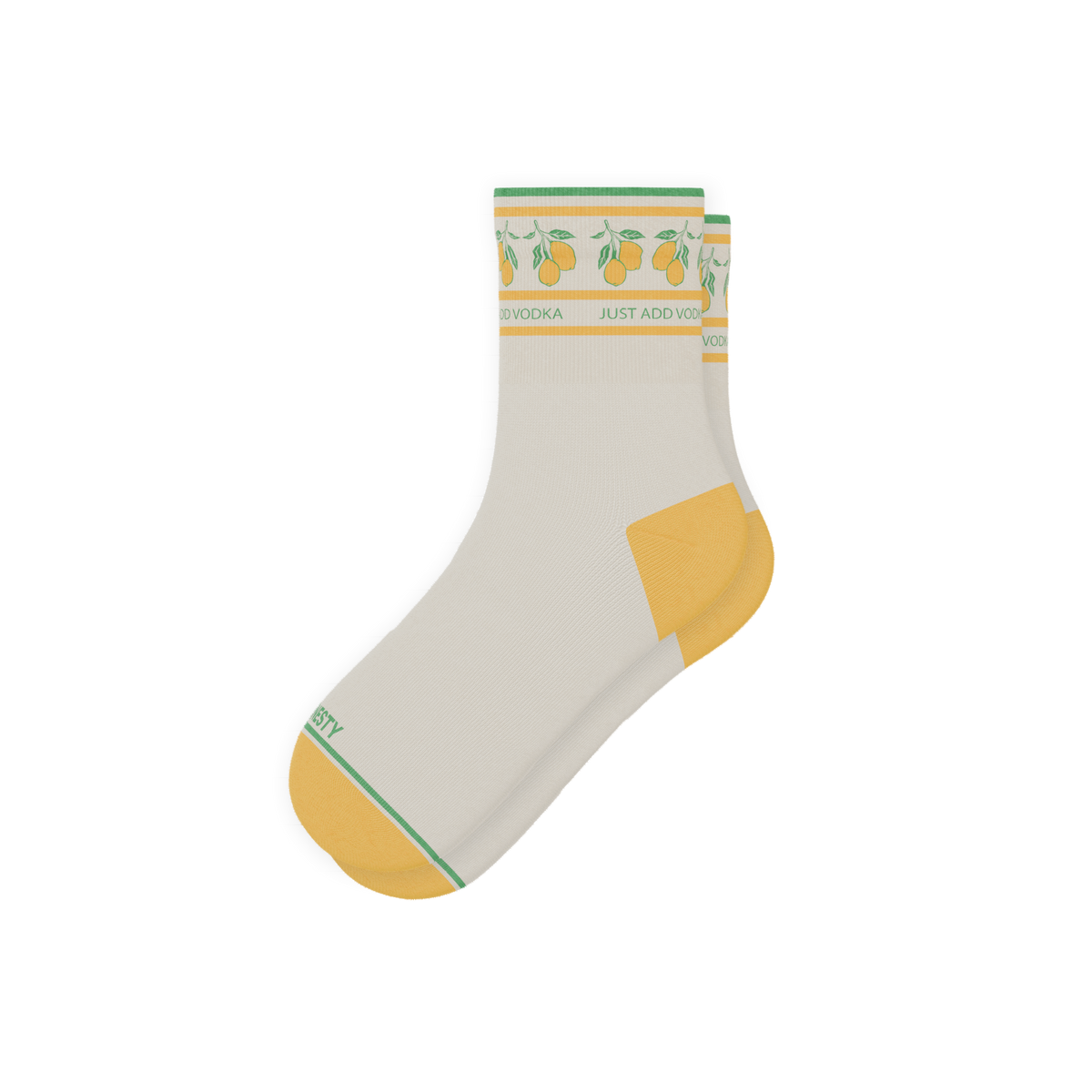 The Lemon Zest | Limoncello Heel Hammock™ Quarter Crew Socks - Shinesty