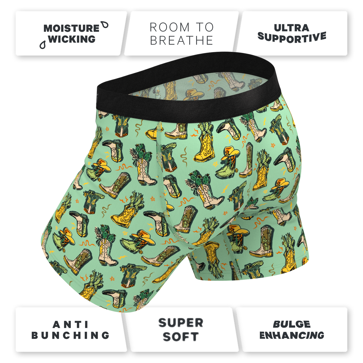 The Line Dance | Cowboy Boots Ball Hammock® Pouch Underwear - Shinesty