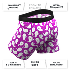 The Little Swimmers | Ghost Print Ball Hammock® Pouch Underwear With Fly - Shinesty