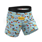 The Lovely Wiener | Wiener Dogs Ball Hammock® Pouch Underwear With Fly - Shinesty