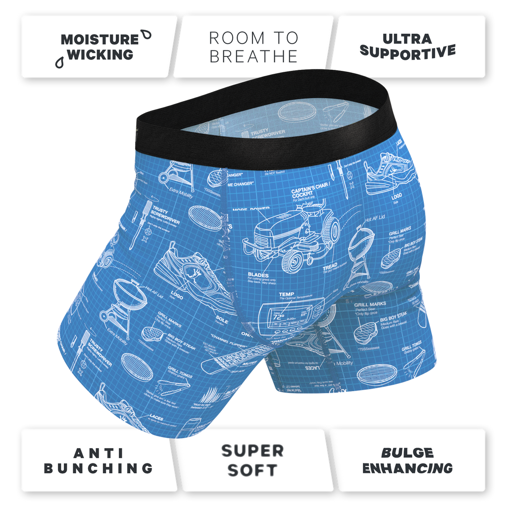 The Man With A Plan | Blueprint Ball Hammock® Pouch Underwear - Shinesty