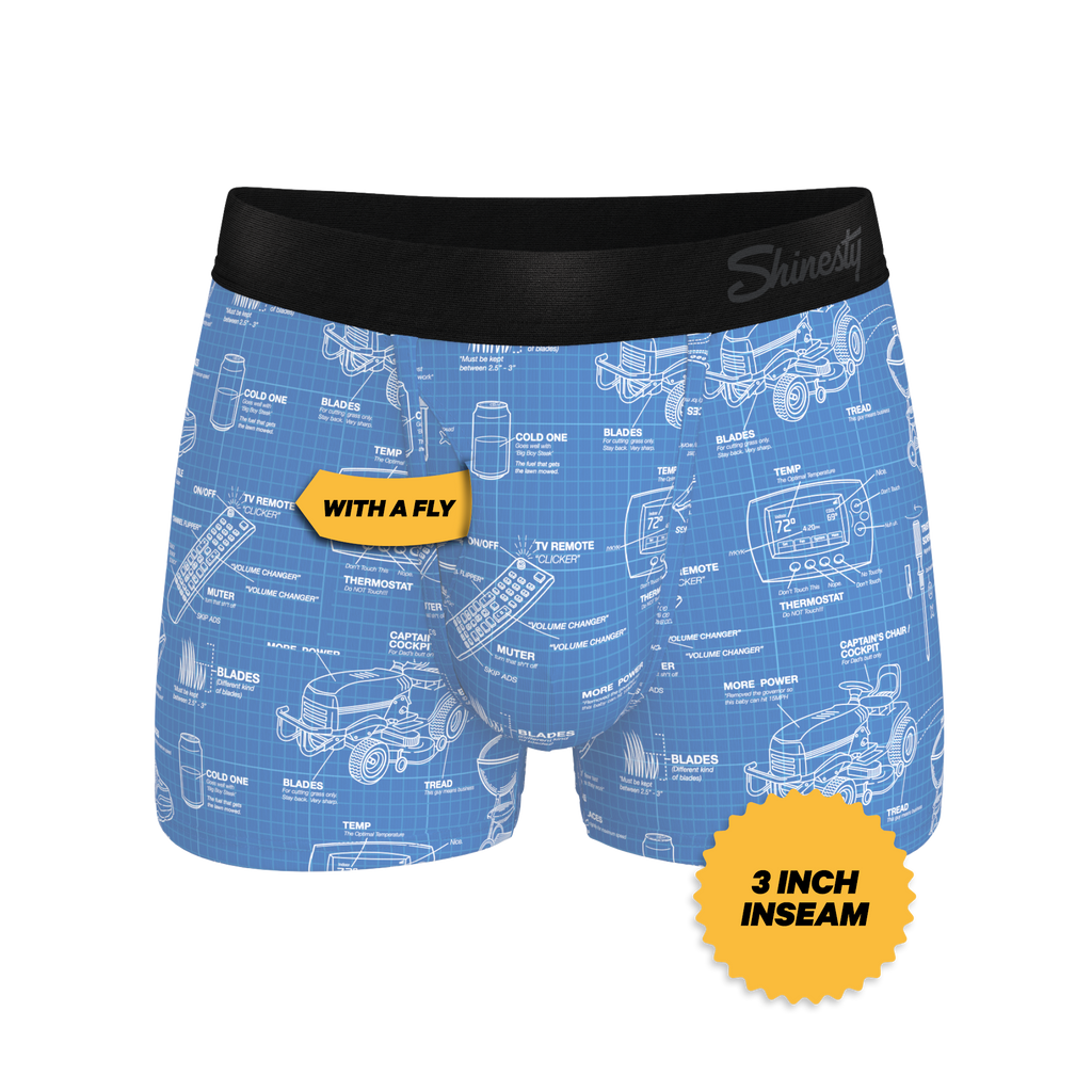 The Man With A Plan | Blueprint Ball Hammock® Pouch Trunks Underwear - Shinesty