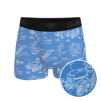 The Man With A Plan | Blueprint Ball Hammock® Pouch Trunks Underwear - Shinesty