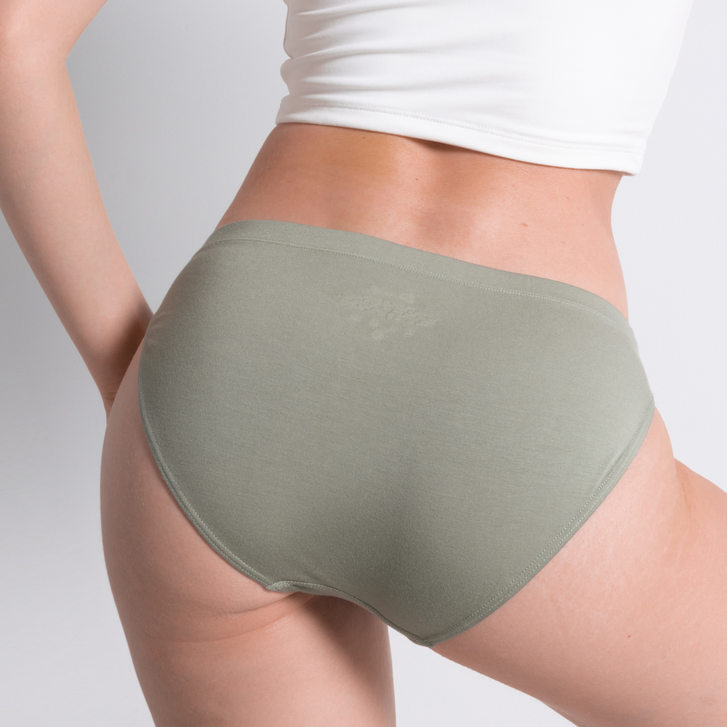 The Manzanilla | Olive Green Modal Bikini Underwear - Shinesty