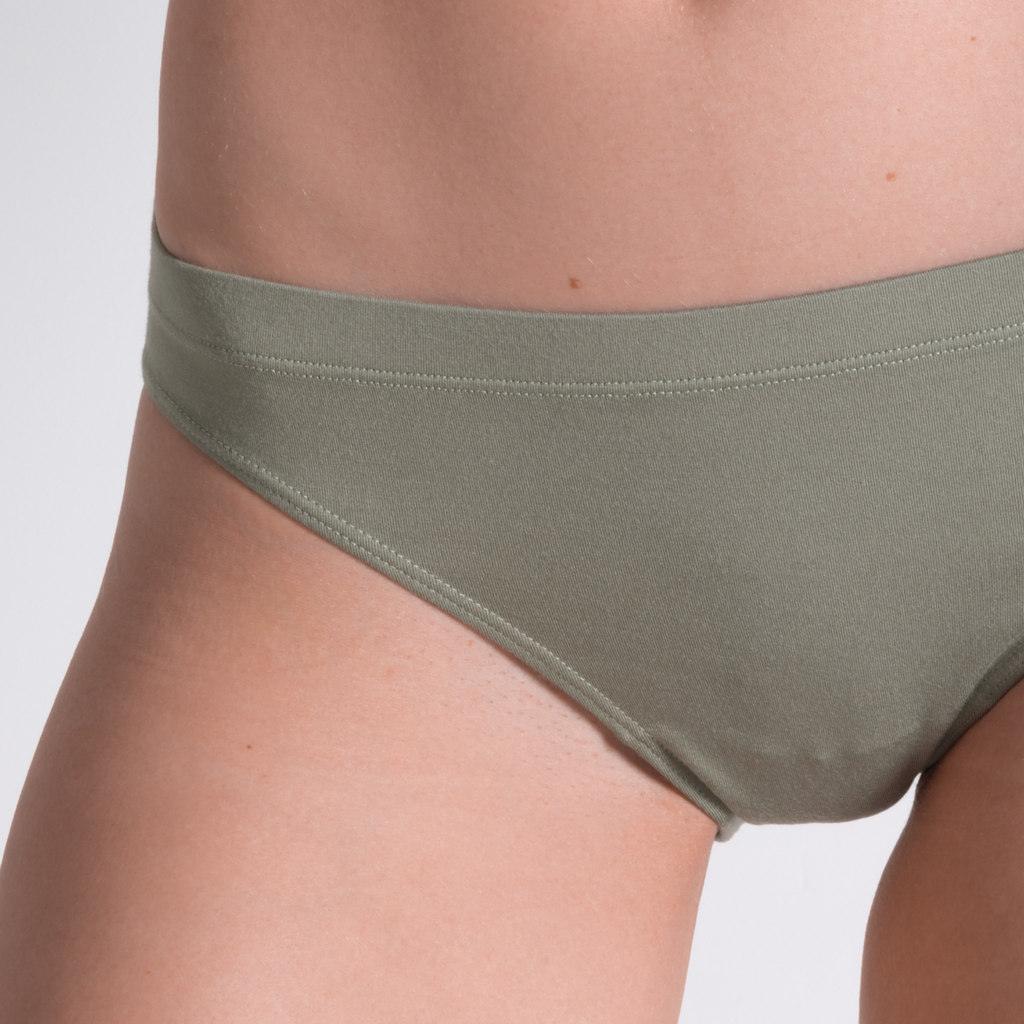 The Manzanilla | Olive Green Modal Bikini Underwear - Shinesty