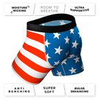 The Mascot | American Flag Ball Hammock® Pouch Underwear With Fly - Shinesty