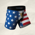 The Mascot | American Flag paradICE™ Cooling Ball Hammock® Underwear With Fly - Shinesty