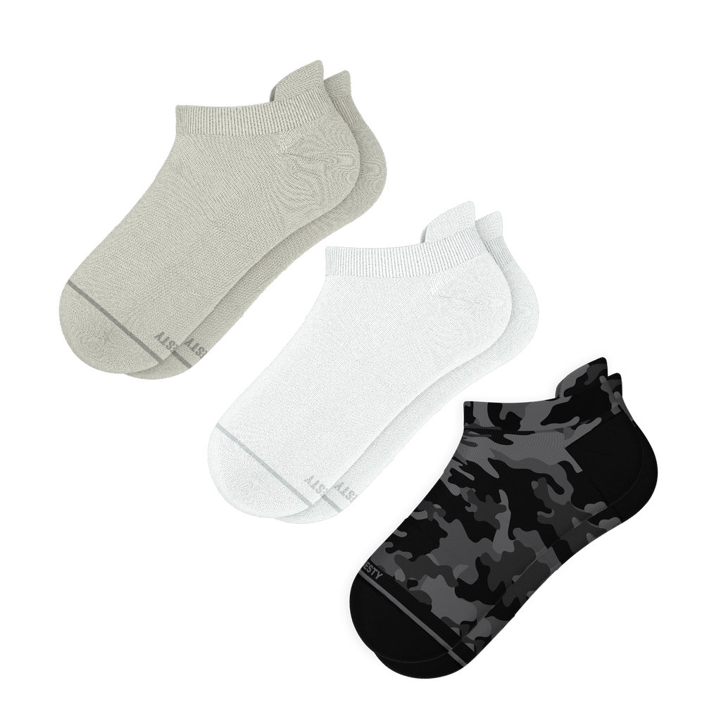 The Military Three | Heel Hammock™ Ankle Socks 3 Pack - Shinesty