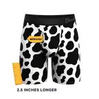 The Milk Me | Cow Print Ball Hammock® Boxer - Long Leg - Shinesty