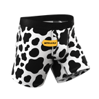 The Milk Me | Cow Print Ball Hammock® Pouch Underwear With Fly - Shinesty