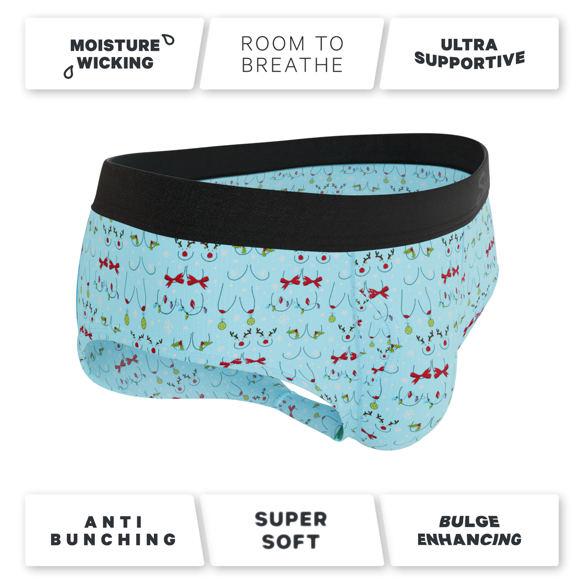 The Mistletits | Christmas Bust Ball Hammock® Pouch Underwear Briefs - Shinesty
