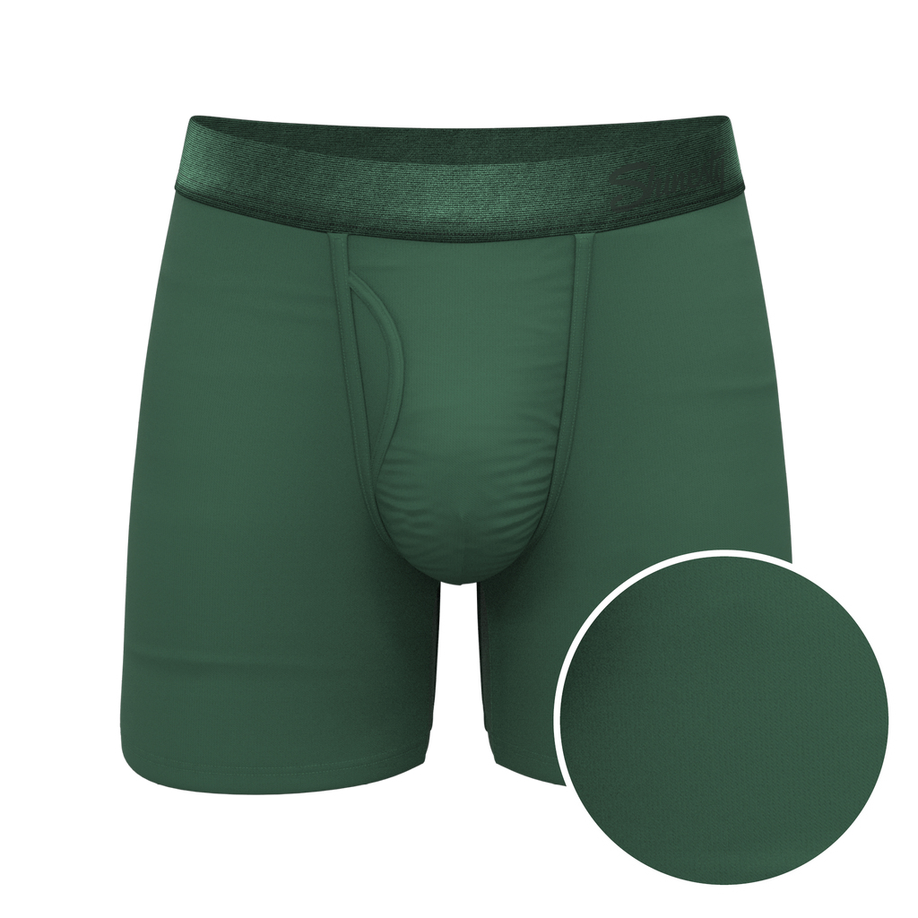 The Money Tree | Forrest Green Tonal Ball Hammock® Pouch Underwear With Fly - Shinesty