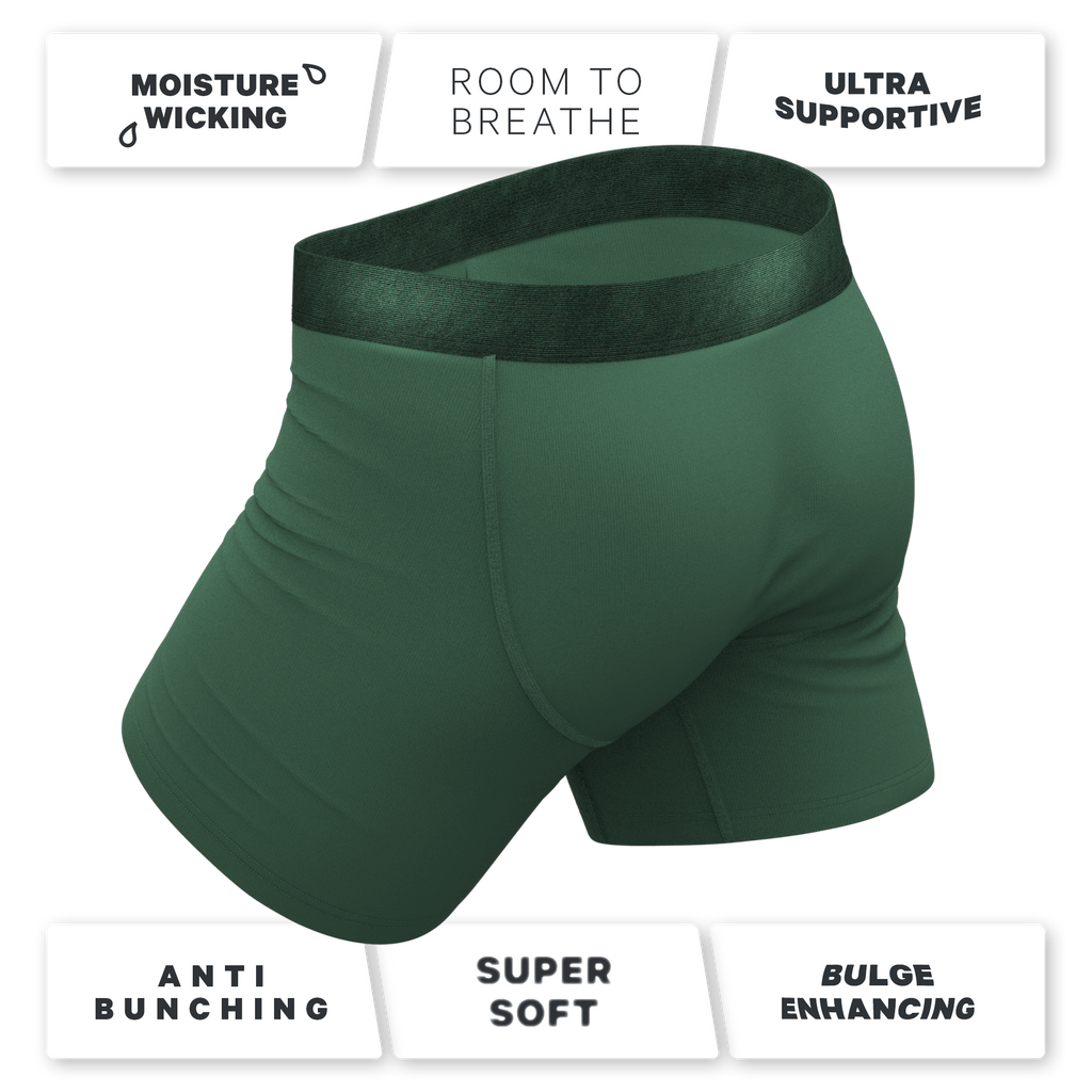 The Money Tree | Forrest Green Tonal Ball Hammock® Pouch Underwear With Fly - Shinesty