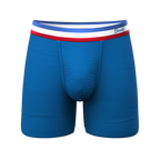 The Morning Glory | Blue with USA Waistband Ball Hammock® Pouch Underwear - Shinesty