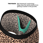 The Most Def | Leopard Print Ball Hammock® Pouch Underwear With Fly - Shinesty