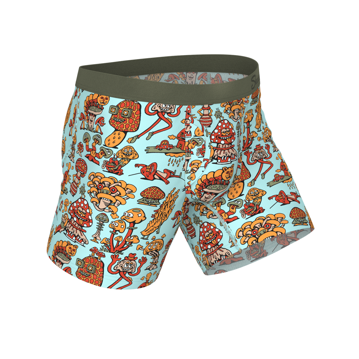 The Mushroom Friends | Shinesty x Killer Acid Ball Hammock® Pouch Underwear With Fly - Shinesty