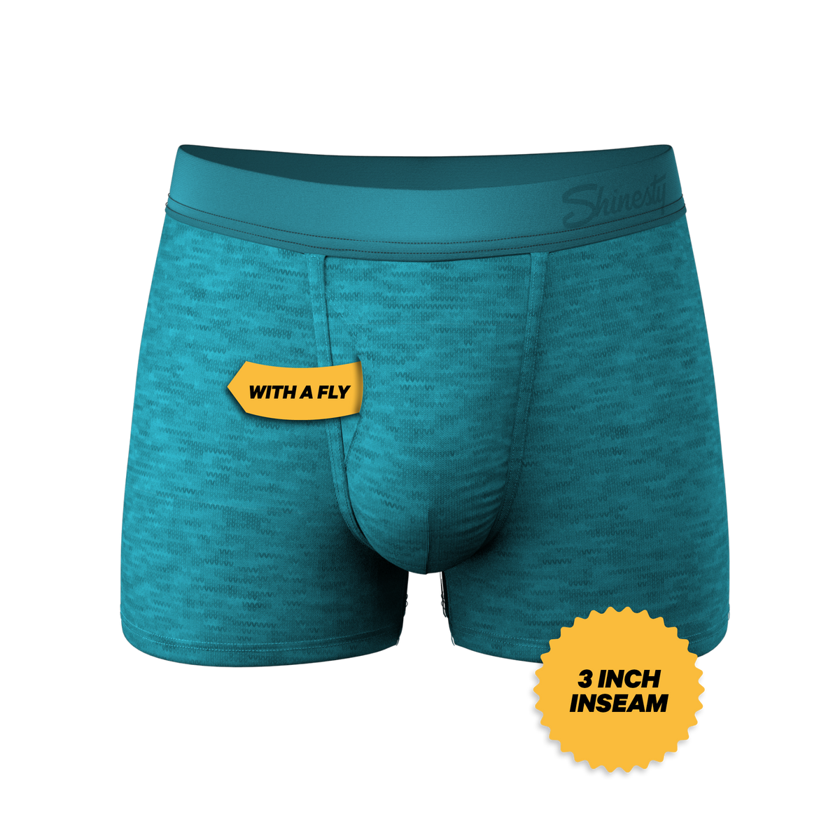 The Nerves of Teal | Teal Heather Ball Hammock® Pouch Trunks Underwear - Shinesty