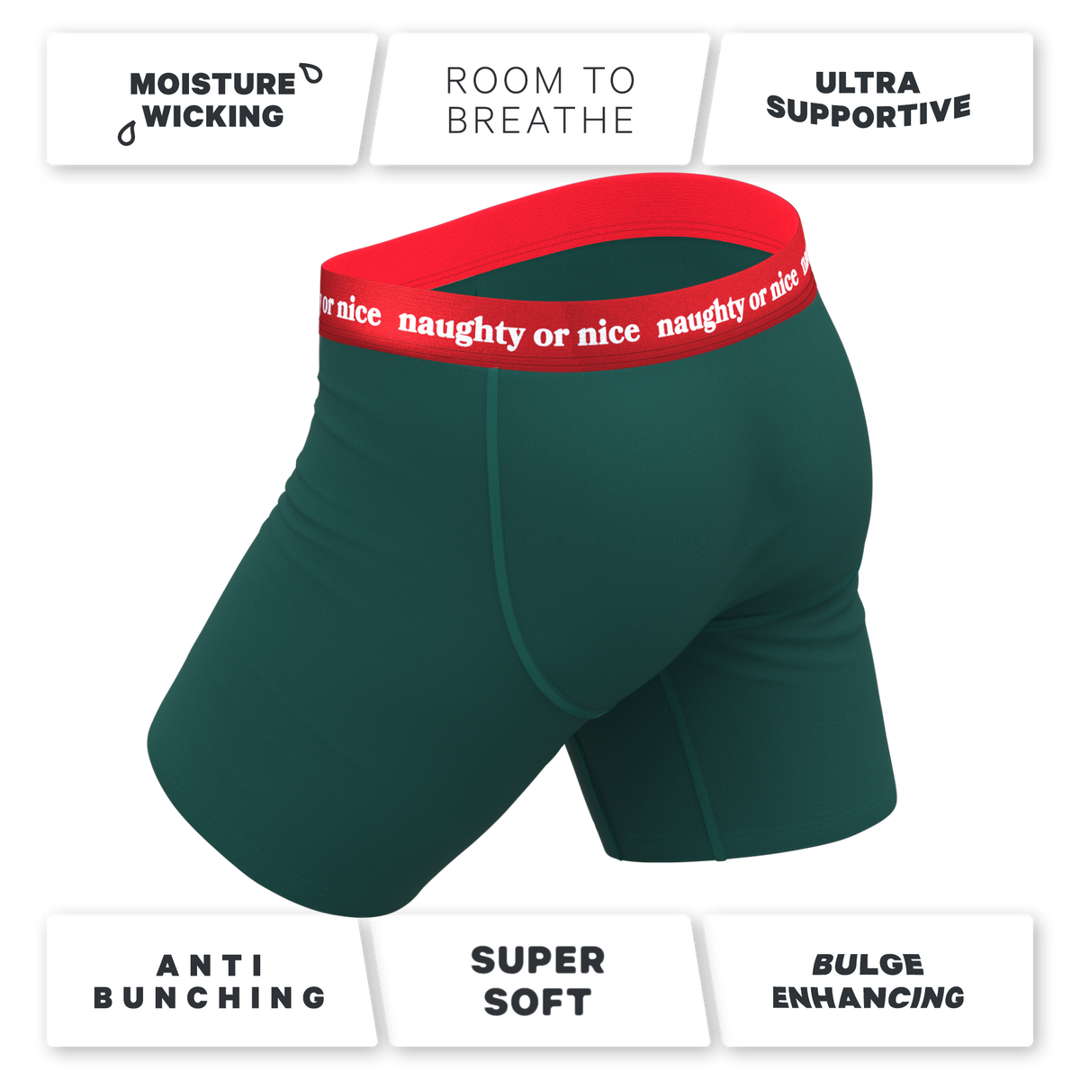 The Nice List | Flirty Waistband Ball Hammock® Boxer - Long Leg - Shinesty