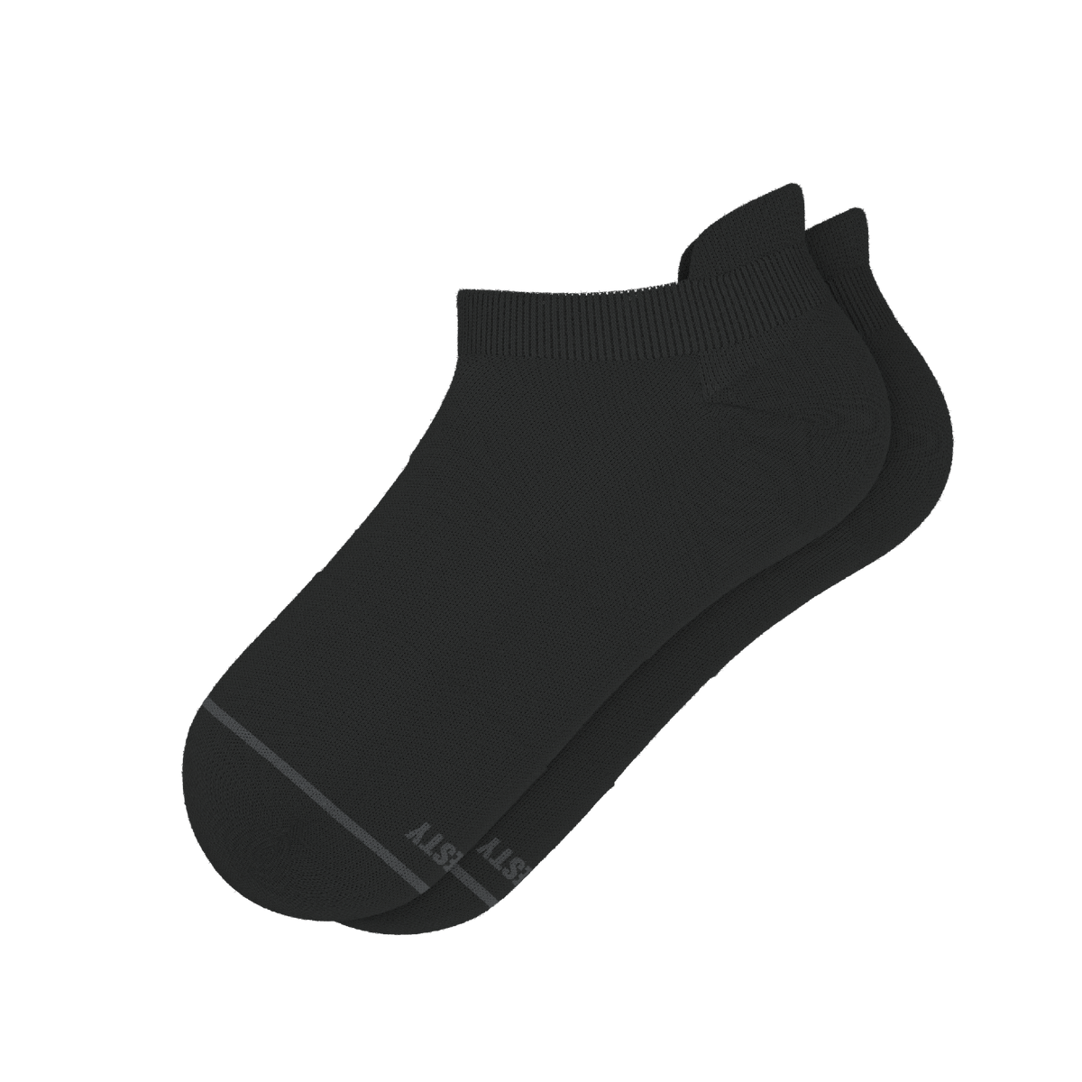 The Night Op | Plain Black Heel Hammock™ Ankle Socks - Shinesty