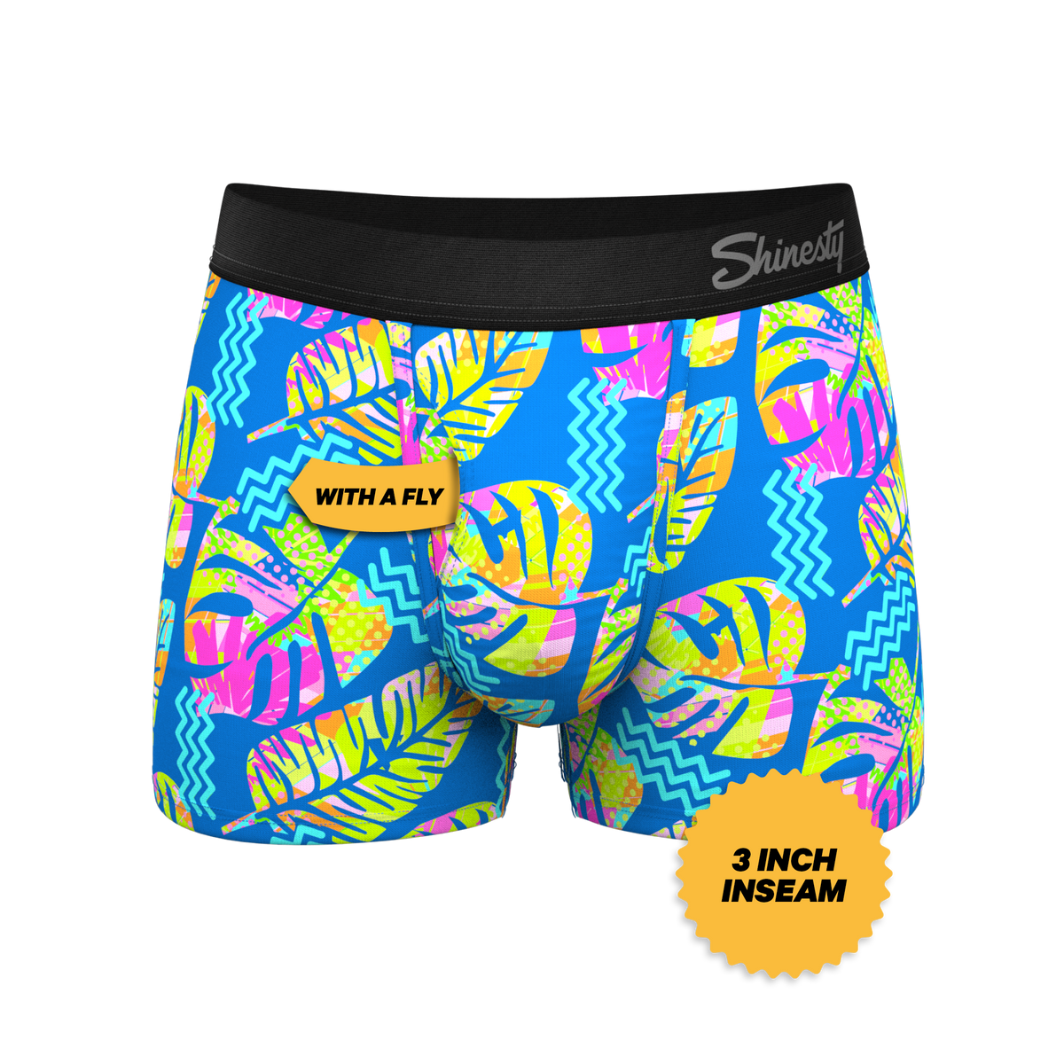 The Oahu Rendezvous | Tropical Leaves Ball Hammock® Pouch Trunks Underwear - Shinesty