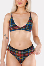 The Cappuccino | Holiday Tartan Plaid Cheeky Underwear - Shinesty