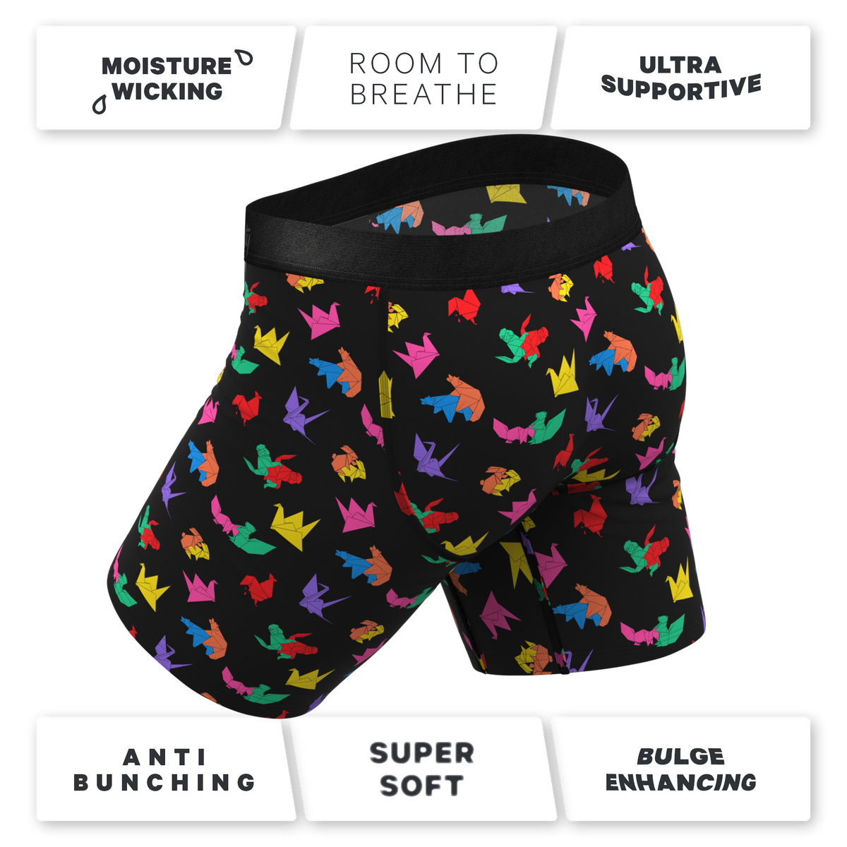 The Fold Fashioned | Origami Ball Hammock® Boxer - Long Leg - Shinesty