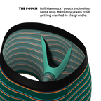 The Old Schooler | Retro Green Stripe Ball Hammock® Pouch Underwear - Shinesty
