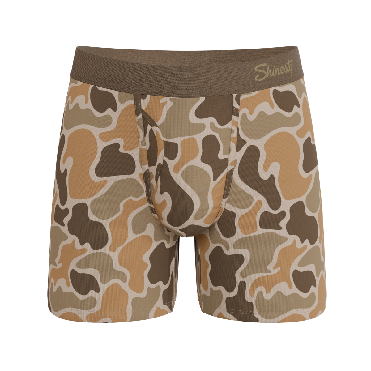 The Out Of Sight | Light Duck Camo Ball Hammock® Pouch Underwear With Fly - Shinesty