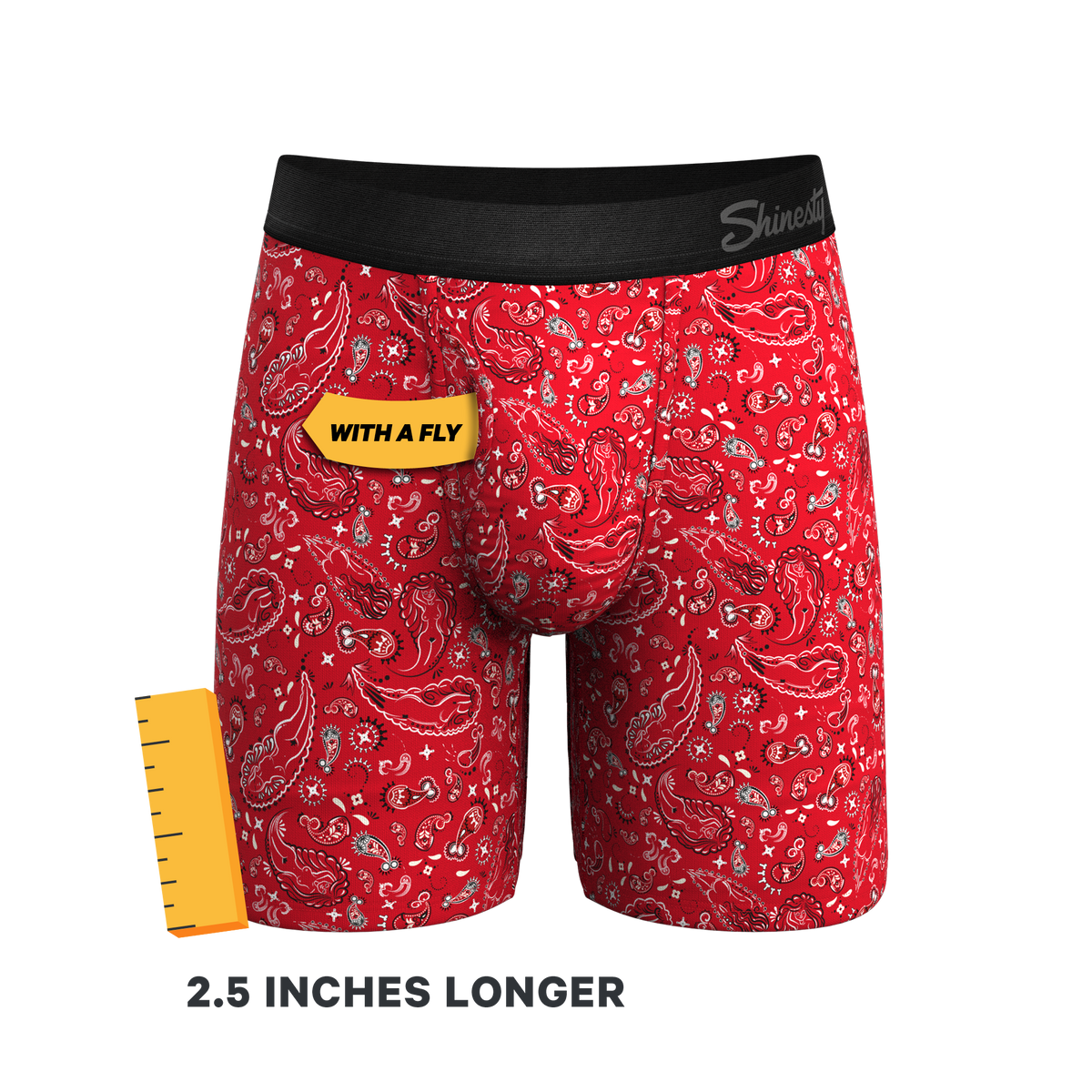 The Outlaw | Naughty Paisley Ball Hammock® Boxer - Long Leg - Shinesty