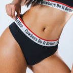 The Cowboys Do It Better | Black Shinesty x Diamond Cross Ranch Cheeky Underwear with Waistband - Shinesty