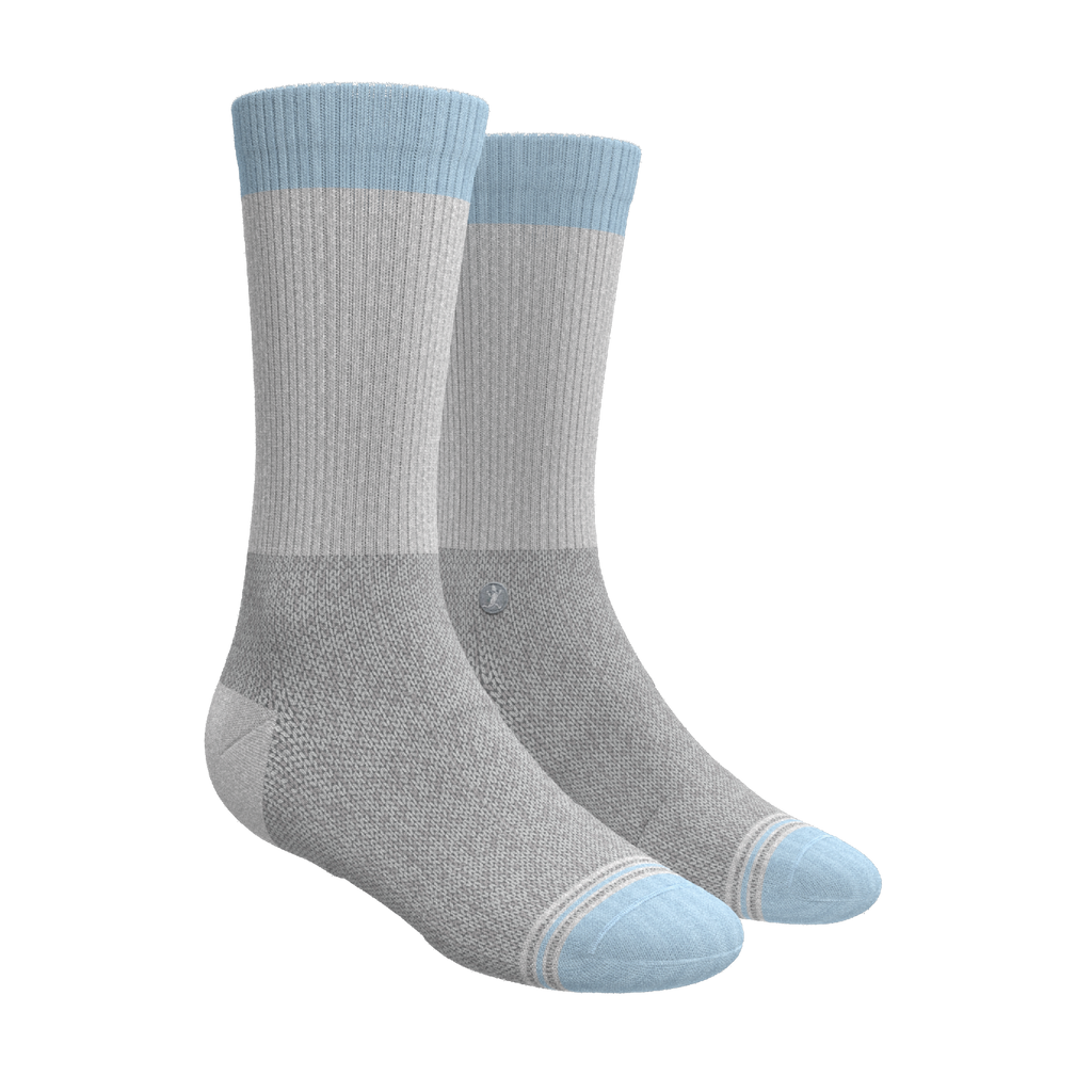 Versatile Solids Mix Pack | Blue Tri Color Block and Solids Heel Hammock™ Crew Socks 3 Pack - Shinesty