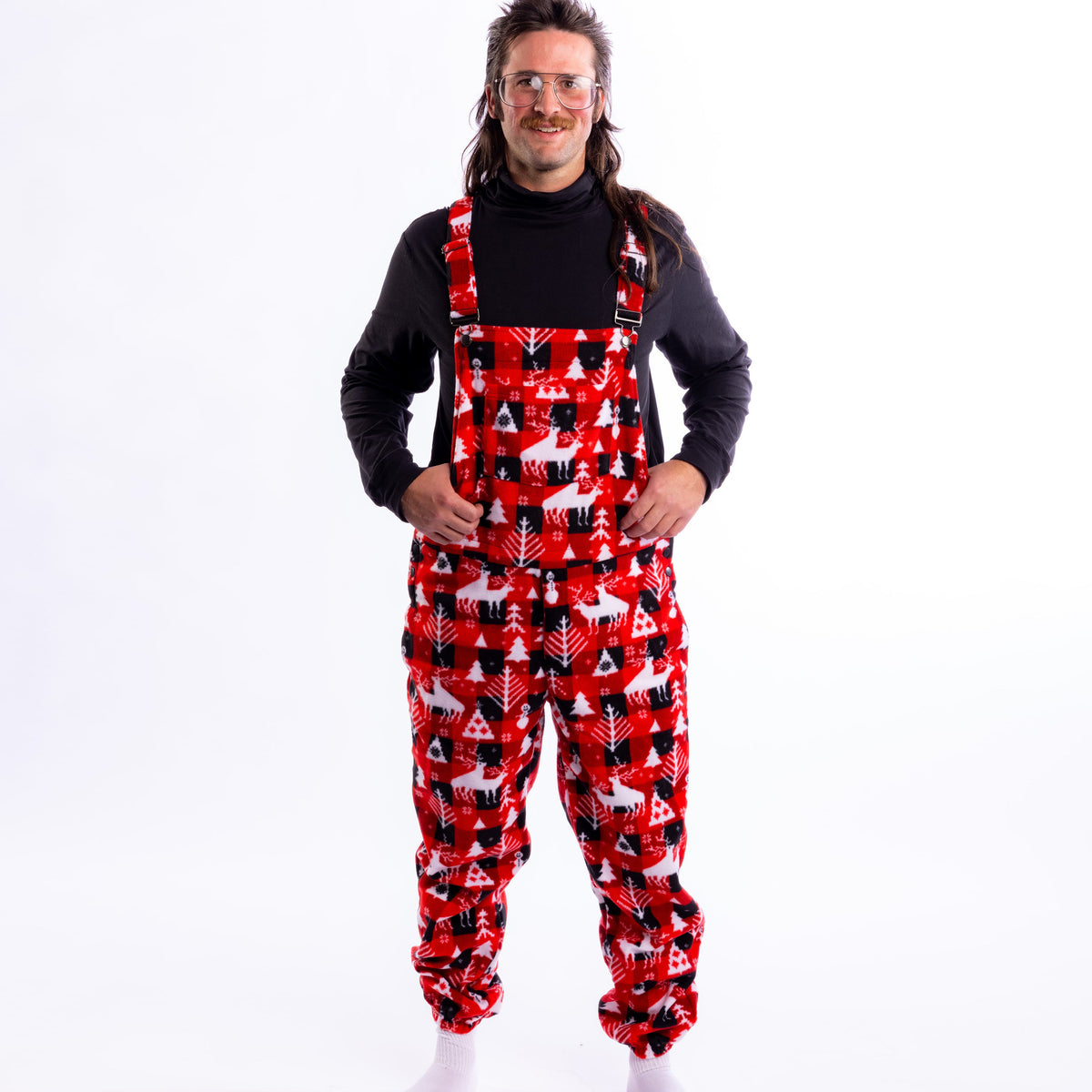 The Christmas Canoodle | Unisex Fleece Pajamaralls® - Shinesty