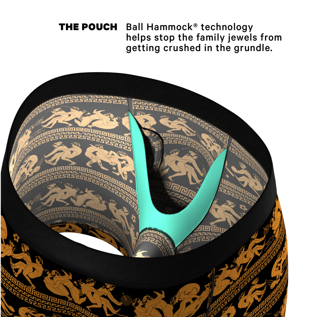 The Ancient Twister | Ancient Vase Orgy Ball Hammock® Pouch Underwear With Fly - Shinesty