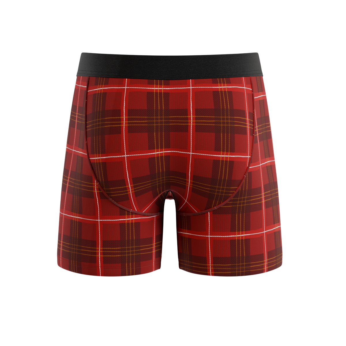 The Partridge | Red Cozy Plaid Ball Hammock® Pouch Underwear - Shinesty