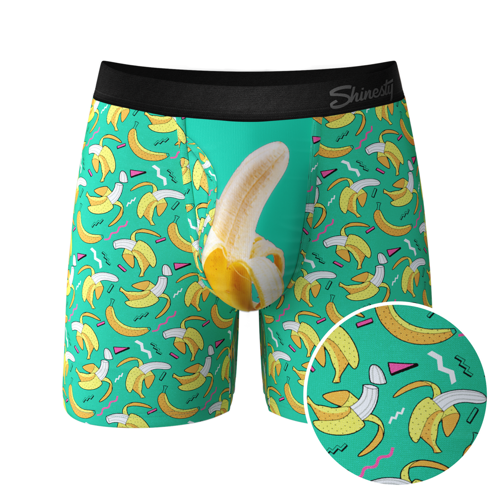 The Peel Deal | Retro Banana Ball Hammock® Pouch Underwear With Fly - Shinesty