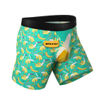 The Peel Deal | Retro Banana Ball Hammock® Pouch Underwear With Fly - Shinesty