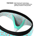 The Peppermint Pimp Canes | Candy Cane Ball Hammock® Pouch Underwear Briefs - Shinesty