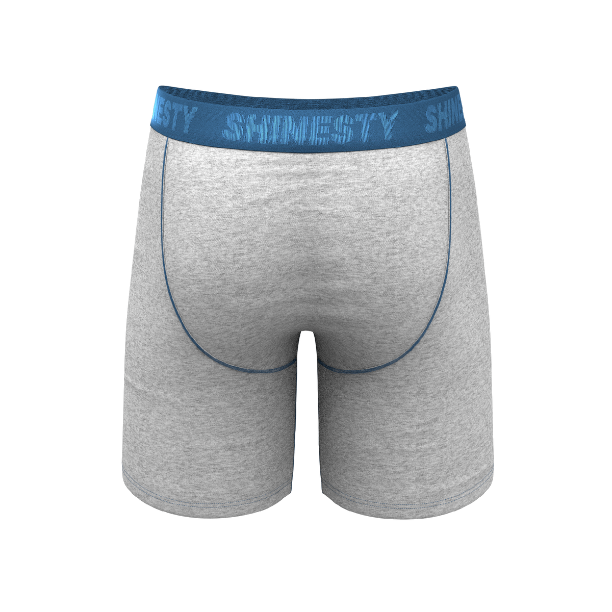 The Physical Education | Heather Grey and Blue Ball Hammock® Boxer - Long Leg - Shinesty