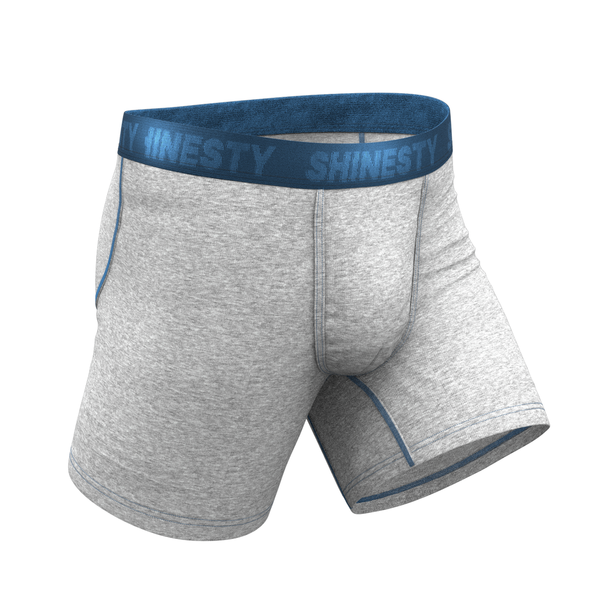 The Physical Education | Heather Grey and Blue Ball Hammock® Pouch Underwear - Shinesty
